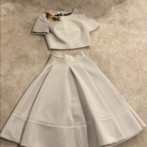 A two piece custom designed cocktail set